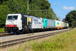 Traumjob volle Kraft voraus 186 443 plus eine Standard ATLU und Ambrogio Aufliegern am2.7.26 bei A�ling.