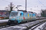 Lokomotive 186 364-6 am 16.02.2021 in Mönchengladbach Hbf.