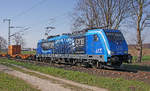 Lokomotive 186 944 am 31.03.2021 in Boisheim.