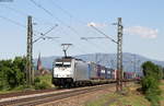 186 459-4 mit einem KV Zug bei Köndringen 17.5.17