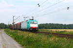 Hier kam VPS E186 249 mit einem gemischten Güterzug aus Seelze nach SZ-Beddingen durch Wierthe.