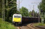 186 179-8 der Euro Cargo Rail kommt mit einem Schrottzug aus Köln-Kalk(D) nach Genk-Goederen(B) und kommt aus Richtung Mönchengladbach-Hbf,Rheydt-Hbf,Wickrath,Beckrath,Herrath und fährt