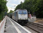 186 299-4 von Railpool kommt mit einem gemischten Güterzug aus 	Kinkempois(B) nach Köln-Gremberg(D) und kommt aus Richtung Aachen-West,Aachen-Schanz,Aachen-Hbf,Aachen-Rothe-Erde und