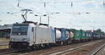 RTB CARGO GmbH mit Rpool  E 186 275-4  [NVR-Number: 91 80 6186 275-4 D-Rpool] mit Containerzug am 17.07.18 Bf.