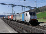 Railpool - Lok 186 108-7 mit Güterzug bei der durchfahrt in Riedtwil am 31.03.2019