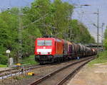 186 340-6 DB-Schenker  kommt als Umleiter mit einem gemischten Güterzug aus Köln-Gremberg(D) nach Antwerpen-Noord(B) und fährt durch Kohlscheid aus Richtung Herzogenrath und fährt