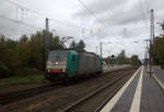 186 209 von Crossrail kommt als Lokzug aus Krefeld-Hbf nach Aachen-West nd fährt die Kohlscheider-Rampe hoch aus Richtung Herzogenrath und fährt durch Kohlscheid in Richtung