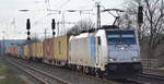 METRANS Rail s.r.o., Praha [CZ] mit der Railpool Lok  186 433-9  [NVR-Nummer: 91 80 6186 433-9 D-Rpool] und Containerzug am 19.03.20 Bf.