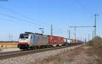 186 497 mit dem DGS 40043 (Zeebrugge Vorming-Milano SM) bei Schliengen 31.3.20