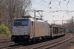 Rpool 186 551 unterwegs für HSL in Duisburg Abzweig Lohtarstraße 23.4.2021