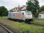 HSL 186 551,am 12.Juni 2021,hatte einen Kesselzug nach Angermünde gebracht.