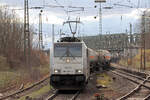 Rpool 186 459-4 unterwegs für Lineas in Recklinghausen-Süd 14.2.2022
