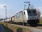 LINEAS 186 387 mit Güterzug aus NL in Rheine, 29.03.2022