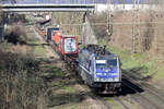 Rpool 186 297-8 in Diensten von RTB Cargo auf der Hamm-Osterfelder Strecke in Recklinghausen 5.4.2023