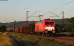 186 330-7 mit einem gemischten Güterzug gen Süden bei Malsch 25.5.11 Abnahme der LOk durch Schenker war am 27.5.11