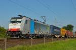 Railpool 186 104 mit BLS Cargo Design am 18.07.2014 in Voerde (Niederrhein).