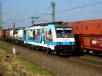 Am 15.04.2015 kam die 186 110 von der Rurtalbahn Cargo (Railpool) aus Richtung Hannover und fuhr weiter in Richtung Stendal .
