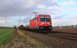 187 127 DB mit einem gemischten Güterzug auf der KBS 611 zwischen Göttingen und Kassel bei Niedernjesa am 17.11.2017  