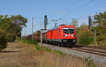 Am 09.09.18 führte 187 154 einen gemischten Güterzug durch Greppin Richtung Bitterfeld.