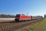 DB Cargo 187 115-1 mit Güterzug am 16.02.19 bei Bruchköbel (Main Kinzig Kreis)