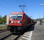 DB 187 113 DOPPELTRAKTION/MIT GÜTERZUG IN HAIGER/HESSEN  Am 7.5.2020 auf Durchfahrt im Bahnhof HAIGER/DILLSTRECKE 187 113 in Doppeltraktion  mit Güterzug....