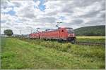 187 127-6 u.187 118-5 sind mit einen gemischten Güterzug am 26.08.2020 bei Himmelstadt zu sehen.