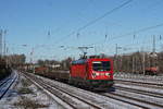 DB-187 186 (91 80 6187 186-2 D-DB)(TRAXX-F140AC3 Bombardier2019FNr35584) fährt mit Güterzug nach Süden.

2021-02-13 Düsseldorf-Rath 