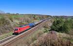 187 116 mit einem Kesselzug am 23.04.2021 bei Laaber.