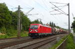 DB 187 209 mit einem gemischten Güterzug Richtung Eisenach, am 21.08.2021 in Erfurt-Bischleben.