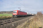 187 118-5 mit einen gemischten Güterzug am 23.11.2021 bei Kerzell.