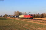 187 190-4 mit dem KT 48693 (Karlsruhe Gbf - Basel Bad Bf) bei Riegel 4.3.22