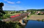 187 191 + 152 xxx mit einem Güterzug am 02.09.2022 bei Regensburg-Prüfening.