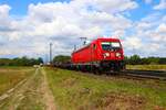 DB Cargo Bombardier Traxx 187 158-1 mit Mischer in Mainz Bischofsheim am 24.07.25