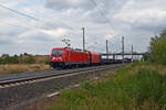 187 191 f�hrte am 16.08.26 einen gemischten G�terzug durch Brehna Richtung Halle(S). 