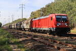 DB Cargo AG 187 178 (NVR-Nummer: 91 80 6187 178-9 D-DB) und Ganzzug Schiebewandwagen am 29.