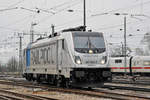 Lok 187 004-7 wird in der Abstellanlage beim Badischen Bahnhof abgestellt.