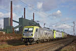 CAPTRAIN-Lokzug mit Lokomotive 187 011 am 09.01.2019 an der Kokerei Prosper in Bottrop.