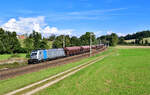 187 003 mit einem Güterzug am 12.09.2021 bei Kimpling.