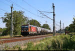 Kesselzug mit 187 536-8 unterwegs am km 9,2 in Schkopau Richtung Halle-Ammendorf.