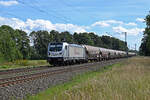 Am 08.09.26 schleppte 187 079 von Rheincargo einen Silozug durch J�trichau Richtung Magdeburg.