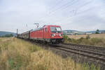 187 143-3 zu sehen mit einem gemischten Güterzug am 31.08.2022 bei Reilos