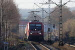 DBC 187 175 auf der Hamm-Osterfelder Strecke aufgenommen vom Bahnsteigende des neuen S-Bahn Haltepunkt Herten(Westfl.) 22.12.2022