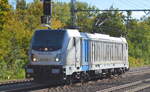 ecco-rail GmbH, Wien [A] mit der Railpool Lok  187 346-2  [NVR-Nummer: 91 80 6187 346-2 D-RPOOL] am 12.10.22 Durchfahrt Bahnhof Golm.