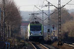 Akiem 187 012 in Diensten von Captrain auf der Hamm-Osterfelder Strecke aufgenommen vom Bahnsteigende des neuen S-Bahn Haltepunkt Herten(Westfl.) 22.12.2022