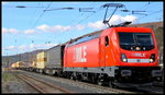 187 010 WLE 82 mit Warsteiner Zug am 01.04.16 in Gemünden am Main