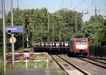 189 050-8 DB  kommt mit einem Coilzug aus Venlo(NL) nach Oberhausen-West(D) und fährt in Viersen ein. 
Aufgenommen vom Bahnsteig 6 von Viersen. 
Bei Sommerwetter am Morgen vom 27.5.2017.