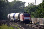 189 054-0 DB kommt als Umleiter  mit einem  Silozug aus Buna-Werke(D) nach Herentals(B)       und fährt in Viersen ein.