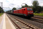 Die 189 005-2 mit dem KLV-Zug LKW-Walter am 20.08.2017 in Nassenheide.