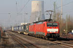 DB 189 067-2 mit 189 026-8 in Urmitz 20.2.2018