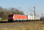 Am 14.02.2018 kam die 189 057-3 von DB Cargo Deutschland AG, aus Richtung Stendal und fuhr weiter in Richtung Wittenberge . 